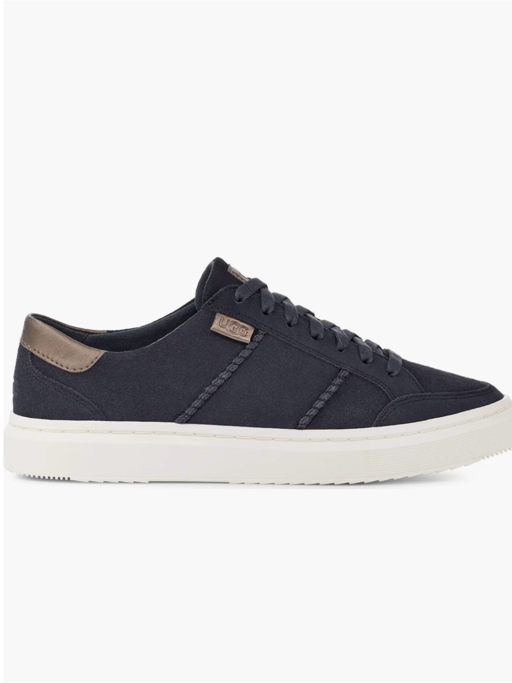 Ugg Suede and Canvas Alameda Sneaker Size 7 Navy - Picture 2 of 12